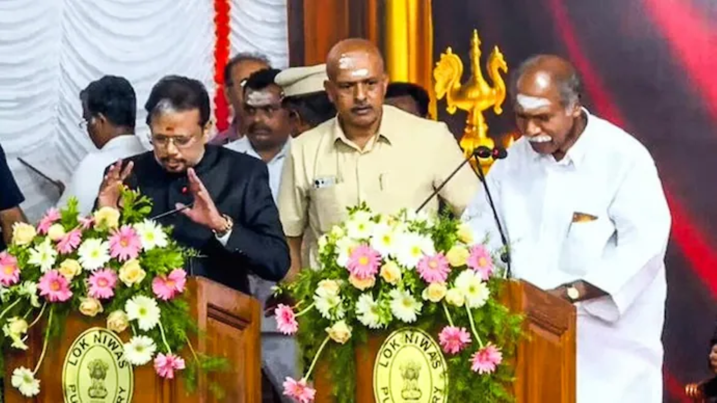 N. Rangasamy was sworn in as the Chief Minister of Puducherry for the fifth time